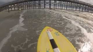 Folly Beach Pier Skimboarding GOPRO [upl. by Selassie]