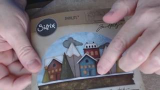 Using Tim Holtz Sizzix Snowglobe die set [upl. by Elauqsap]