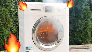 Stress test Volcano FIREWORKS VS Beko washing machine [upl. by Aiuqal]