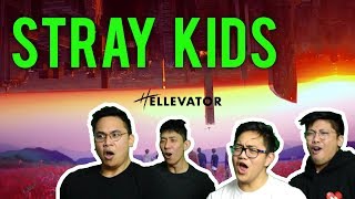 Riding the quotHELLEVATORquot with the STRAY KIDS MV Reaction [upl. by Annodam]