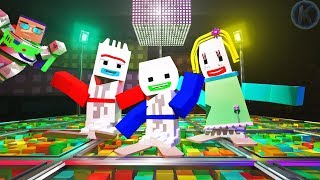 Toy Story 4 Forky Family Disco Party Minecraft Animation [upl. by Ryley]