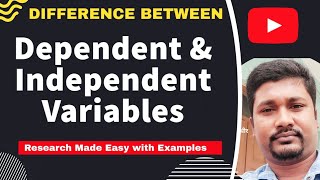 Difference between Dependent amp Independent Variables  Explained with Suitable Examples [upl. by Rosene]