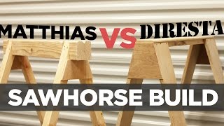 Mike Makes Sawhorses  DIRESTA vs Matthias Wandel Design [upl. by Amimej]