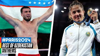 🇺🇿 The best of Uzbekistan at Paris 2024  Anthems [upl. by Ayocal698]