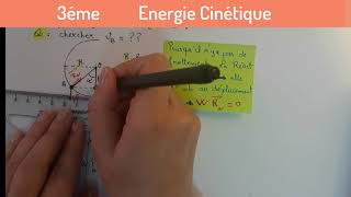 Energie Cinétique 3em ScMTech Cours et Application [upl. by Anilek]