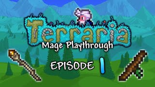 My Terraria Wizarding Journey Begins  Terraria 144 Mage PlaythroughGuide Episode 1 [upl. by Alraep595]