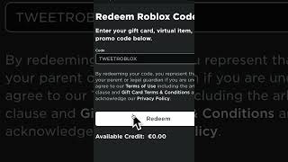 All roblox redeem codes [upl. by Nedac]