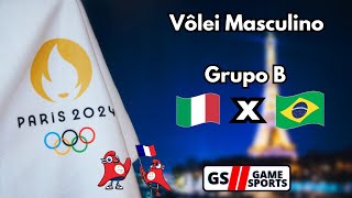 ITÁLIA X BRASIL  OLIMPÍADAS PARIS 2024  VÔLEI MASCULINO  NARRAÇÃO AO VIVO [upl. by Careaga]