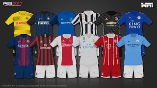 PES 2017  kits Pack 20172018 PC HD [upl. by Hnahk]