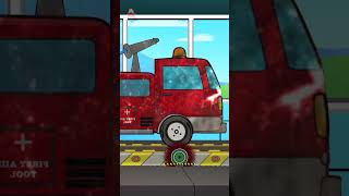 Fire Truck Car Wash shorts kidstvcars carwash firetruck carsandtrucks [upl. by Ahseena]