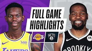 LAKERS at NETS  FULL GAME HIGHLIGHTS  April 10 2021 [upl. by Poland626]