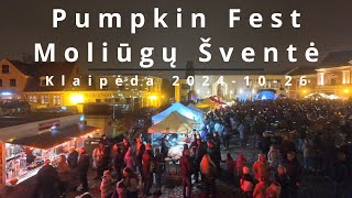 Pumpkin Festival 🎃 Moliūgų šventė 2024 Klaipėda 🎃 30min 4K 60fps Night Life [upl. by Atnahsa829]