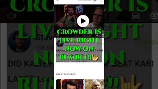 LOUDER WITH CROWDER  Steven Crowder is LIVE ON RUMBLE Right Now 🤟✨️💯🇺🇲🇺🇲🇺🇲 [upl. by Kciv]