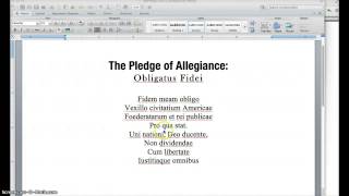 The Pledge of Allegience in Latin [upl. by Weasner563]