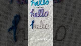 Hand embroidery lettering stem stitch [upl. by Eelirak]