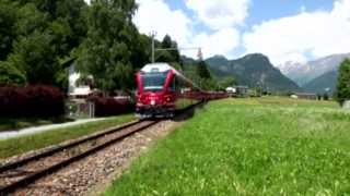 Rhaetian Railway by Poschiavo Switzerland [upl. by Jsandye]