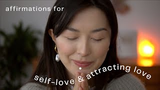 ASMR affirmations for self love amp attracting love w face touching and hand movements [upl. by Neelrad33]