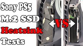 Sony PS5 m2 SSD Heatsink Temperature Tests  None vs Doublesided vs Sabrent [upl. by Ymaj]