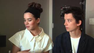 Enders Game costars Asa Butterfield Hailee Steinfeld are ready for your trivia SDCC 2013 [upl. by Llert203]