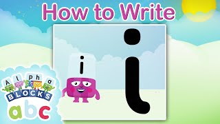 officialalphablocks  Learn How to Write the Letter I  Straight Line  How to Write App Straight [upl. by Lesser]