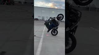 Yamaha R3 can wheelie good 😳 2nd gear wheelies [upl. by Ecyned]