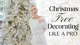 Christmas Tree Decorating Like a Pro  Dreamy White Christmas [upl. by Aronel]