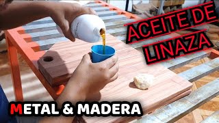 ACEITE DE LINAZA COMO Y DONDE USAR en LA CARPINTERIA [upl. by Idolla]