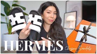 HERMÈS CHYPRE SANDALS REVIEW SIZING amp TRYON [upl. by Stacey]