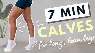 CALVES ONLY WORKOUT  for long lean amp toned legs 7 MIN [upl. by Zat42]