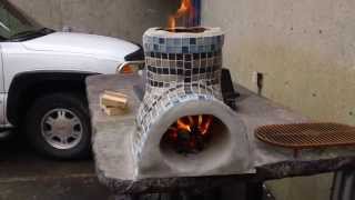 Small Rocket stove for cooking decorative Part 1 [upl. by Akirehs]