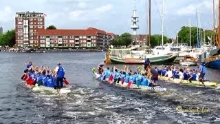 Drachenbootrennen in Emden 2013 Emder Hafenmeile [upl. by Ahsitahs]