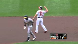 20120729 Ford throws out Cespedes [upl. by Ellenwad]