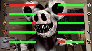 Zoonomaly Monsters vs FNAF Stylized animatronics animation with HEALTHBARS [upl. by Nisbet622]