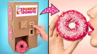 Wie man einen Dunkin DonutsAutomaten aus Karton herstellt 🍩 [upl. by Aisela]