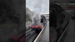 GWR 4500 Class 4555 Steamy departure out of Bewdley Station [upl. by Urbannal771]