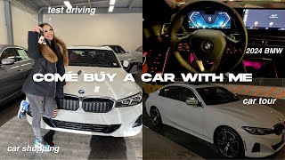 BUYING A NEW CAR AT 20 2024 bmw 330i car tour car shopping [upl. by Lehplar]