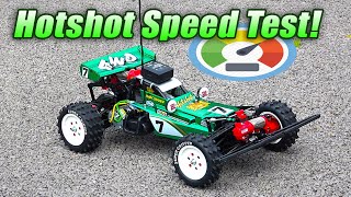 Tamiya Hotshot Speed Test Has Slow Start  Torque Tuned Motor [upl. by Nils463]