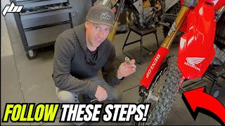 Dirt Bike Fork and Front Wheel Alignment Done RIGHT [upl. by Oza]