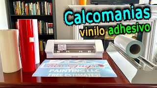 Cómo hacer stickers  calcomanías en corte de vinil adhesivo con plotter [upl. by Inus]