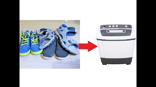 How to clean shoes easily in washing machine  वॉशिंग मशीन में आसानी से जूते कैसे साफ करें in Hindi [upl. by Deloris]