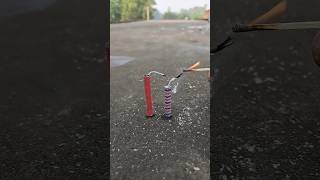 Diwali Cracker Bijali Bomb Testing Experiment shortsfeed experiment shortvideo [upl. by Alleunamme]