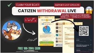 Catizen airdrop withdrawal live process  How to withdraw cati okx binance bitget bygit exchanges [upl. by Haynor176]