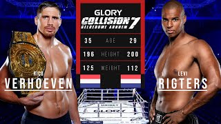 RICO VERHOEVEN vs LEVI RIGTERS FULL FIGHT GLORY Collision 7 [upl. by Neeven]