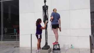 Polishing Alberto Giacomettis quotTall Figure IIIquot 1960 at MoMA [upl. by Durkin]