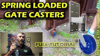 Spring Loaded Gate Wheel  How to Fix your Sagging Gate from CasterHQ [upl. by Liborio]