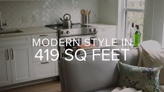 Modern Style in 419 Square Feet [upl. by Fawcette920]