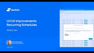 UX improvements for Recurring Schedules  Scott Gassmann [upl. by Esinyt758]