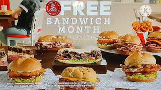 Arbys commercial 2024  SANDWICH MONTH is over 😔 Arbys has free ARBYS REWARDS [upl. by Attalie]