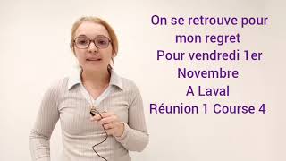 MON REGRET POUR VENDREDI 1ER NOVEMBRE À LAVAL RÉUNION 1 COURSE 4 pronosticdujourcaro [upl. by Dosh]