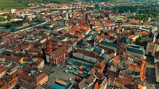 Würzburg Bavaria Germany  From a birds eye view  4K [upl. by Rich618]